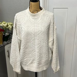 VTG WOOLRICH KNIT PULLOVER WHITE CREWNECK SWEATER